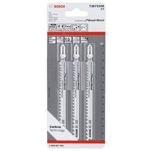 BOSCH Stichsägeblatt T 367 XHM, Progressor for Wood and Metal, 3er-Pack 2608667562 BOSCH Stichsägeblatt T 367 XHM, Progressor for Wood and Metal, 3er-Pack 2608667562