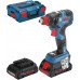 BOSCH GDX 18V-200 C Akku-Drehschlagschrauber, mit 2 x 4.0 Ah, 18V Akku, L-BOXX 06019G4206