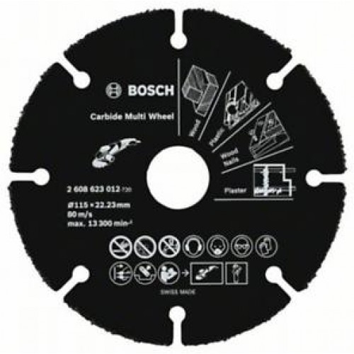 Bosch Trennscheibe Hartmetall Multi Wheel, 115 mm, 22,23 mm, 1 mm