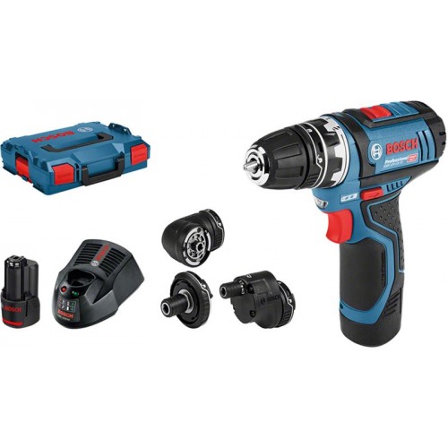 Bosch GSR 12V-15 FC Professional Akku-Bohrschrauber 2x 2,0 A, L-BOXX , 06019F6000