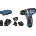 Bosch GSR 12V-15 FC Professional Akku-Bohrschrauber 2x 2,0 A, L-BOXX , 06019F6000