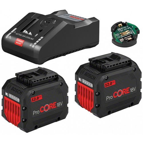 BOSCH 2x ProCORE18V Akku 12.0Ah + GAL 18V-160, 1600A016GY