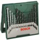 Bosch Mini-X-Line Bohrer-Set, 15-teilig, Metall, Holz, Steinbohrer 2607019675