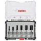 BOSCH Accessories Nutfräser-Set, 6-mm-Schaft, 6-teilig 2607017465