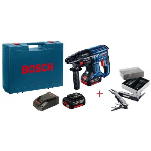 BOSCH GBH 180-LI Akku Bohrhammer + Swiss Peak 0611911023