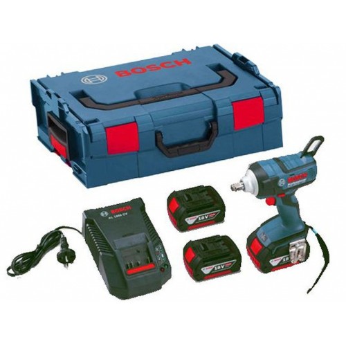 BOSCH GDS 18 V-EC Professional Akku-Drehschlagschrauber L-BOXX, 2x 5,0 Ah Akku 06019D8104