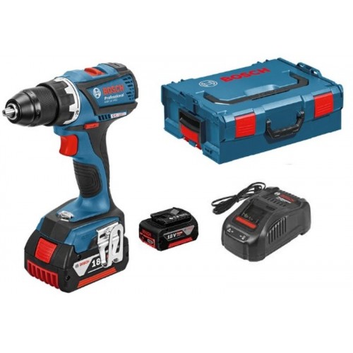 BOSCH GSR 18 V-EC Akku-Schrabendreher L-BOXX, 2x 5,0 Ah akku, 06019E8104