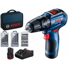 BOSCH GSB 12V-30 PROFESSIONAL Akku-Schlagbohrmaschine mit Zubehör 12V 2x2.0Ah 06019G9101