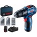 BOSCH GSB 12V-30 PROFESSIONAL Akku-Schlagbohrmaschine mit Zubehör 12V 2x2.0Ah 06019G9101