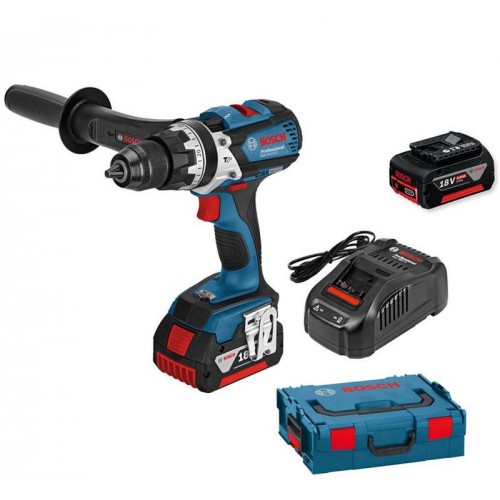 BOSCH GSB 18 VE-EC Professional 2x 5,0Ah Akku + Ladegerät in L-BOXX, 06019F1302