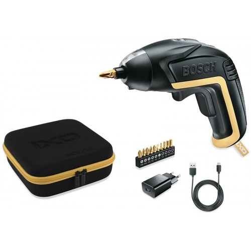 BOSCH IXO Gold&Black Akku-Schrauber, Li-Ion inkl. Akku, inkl. Tasche 06039A800L