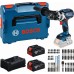 BOSCH GSB 18V-110 C PROFESSIONAL Werkzeug-Set, 2× 5,0 Ah + GAL + Bit-Set 0615A500E0