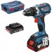 BOSCH GSR 18 V-EC Professional Ak­ku-Bohr­schrau­ber , L-BOXX, 2x Akkus 2,0Ah, 06019E8107