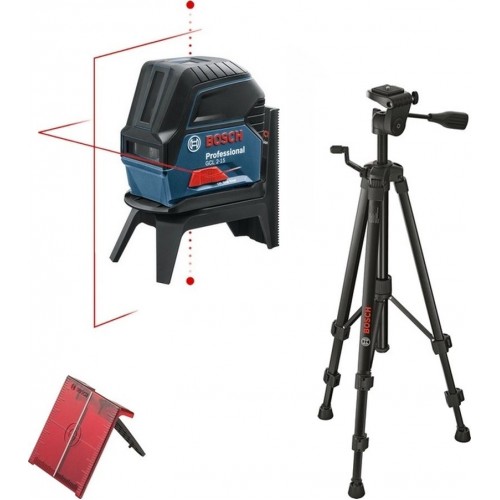 Bosch Kreuzlinienlaser GCL 2-15 selbstnivellierend, roter Laser, mit Schutztasche und Stat
