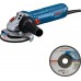 BOSCH GWS 12-125 PROFESSIONAL Winkelschleifer + Schruppscheibe 06013A6100