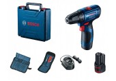 BOSCH GSR 120-LI PROFESSIONAL Akku-Bohrschrauber mit Zubehör, 2x 12V 2.0Ah 06019G8002