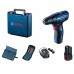 BOSCH GSR 120-LI PROFESSIONAL Akku-Bohrschrauber mit Zubehör, 2x 12V 2.0Ah 06019G8002