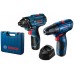 BOSCH Set: GSR 120-LI + GDR 120-LI +2x GBA 12V 2.0Ah + GAL 1210 CV 06019G8023