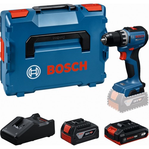 BOSCH GSR18V-52 PROFESSIONAL Akku-Bohrschrauber, 1 x 2,0Ah +1 x 4,0Ah, L-BOXX 06019S0024