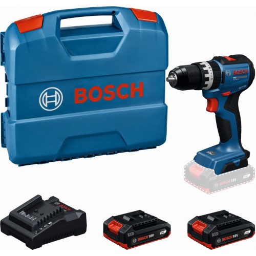 BOSCH GSB18V-52 PROFESSIONAL Akku-Schlagbohrschrauber, 2x 2,0Ah, L-Case 06019S0123