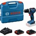 BOSCH GSB18V-52 PROFESSIONAL Akku-Schlagbohrschrauber, 2x 2,0Ah, L-Case 06019S0123