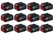 BOSCH GBA PROFESSIONAL 18 V Set mit 12 Akkus 5,0 Ah 0602494003