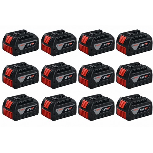 BOSCH GBA PROFESSIONAL 18 V Set mit 12 Akkus 5,0 Ah 0602494003 BOSCH GBA PROFESSIONAL 18 V Set mit 12 Akkus 5,0 Ah 0602494003