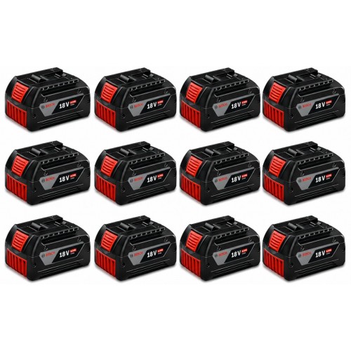 BOSCH PROFESSIONAL GBA 18 V Set mit 12 Akkus 4,0 Ah 0602494004 BOSCH PROFESSIONAL GBA 18 V Set mit 12 Akkus 4,0 Ah 0602494004