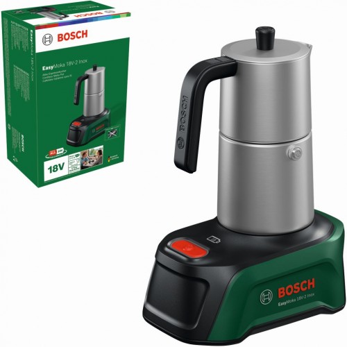 BOSCH EasyMoka 18V-2 Inox Edelstahl-Mokka-Kanne, ohne Akku 06039E4100 BOSCH EasyMoka 18V-2 Inox Edelstahl-Mokka-Kanne, ohne Akku 06039E4100