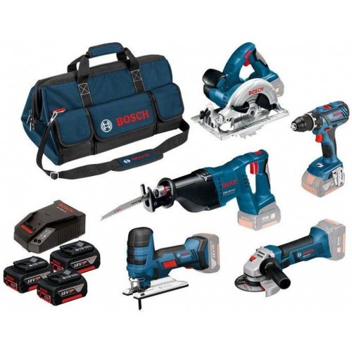 BOSCH Professional Maschinen Set 5Tool kit 18V 0615990K6N