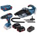 BOSCH Professional Set GSB 18V-50 +2× GBA 18V 5.0Ah + GAS 18V-1 0615990M44