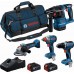 BOSCH PROFESSIONAL Werkzeugset GSR + GDX + GBH + GWS + 2× 5,0 Ah + GAL18V-40 0615A500BK