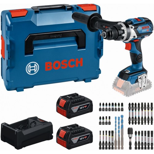 BOSCH GSR 18V-110 C PROFESSIONAL Werkzeug-Set, 2× 5,0 Ah + GAL + Bit-Set 0615A500E3 BOSCH GSR 18V-110 C PROFESSIONAL Werkzeug-Set, 2× 5,0 Ah + GAL + Bit-Set 0615A500E3