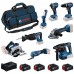 BOSCH Werkzeug-Set PROFESSIONAL 18V GSB+GDR+GBH+GWS+GKS+GSA+GOP+GLI+4× 5,0 Ah 0615V00061