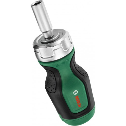 BOSCH Kurzer Ratschenschraubendreher mit 6 Bits 1600A032UZ