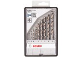 BOSCH 10-teiliges Metallbohrer-Set, Robust Line, HSS-G, 135°, 1–10 mm 2607010535