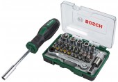 BOSCH Schrauberbit-Set, 27-teilig, mit Ratsche und Handschrauber 2607017331