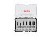 BOSCH Fräser-Set, 6-teiliges Nutfräser-Set, 6-mm-Schaft 2607017465