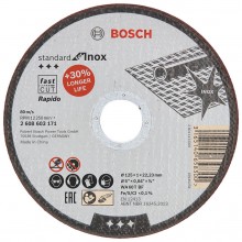 BOSCH Trennscheibe gerade Standard for Inox Rapido WA 60 T BF,125x1 mm 2608603171