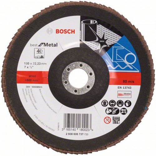 BOSCH Best for Metal Fächerschleifscheiben X571 180 x 22,23mm 2608606737