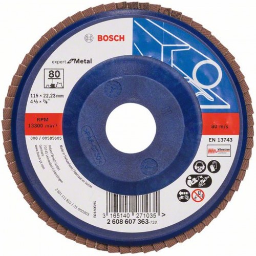 BOSCH Expert for Metal Fächerschleifscheiben X551 115 x 22,23mm 2608607363