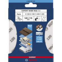BOSCH EXPERT W480 Web 1/4 Handschleifblatt-Set, 6-tlg. 2608902431