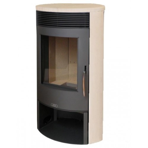 ABX Tartu 5, Holzkaminofen, schwarzes Blech + cream, 46478CC ABX Tartu 5, Holzkaminofen, schwarzes Blech + cream, 46478CC