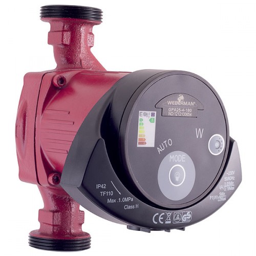 Weberman GPA 25-60 180 mm Umwälzpumpe elektronische Weberman GPA 25-60 180 mm Umwälzpumpe elektronische