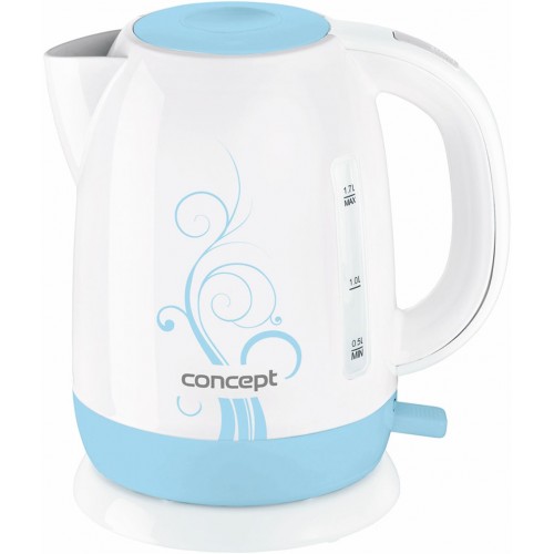 CONCEPT RK-2260bl Wasserkocher 1,7 L mit blauem Muster rk2260bl CONCEPT RK-2260bl Wasserkocher 1,7 L mit blauem Muster rk2260bl