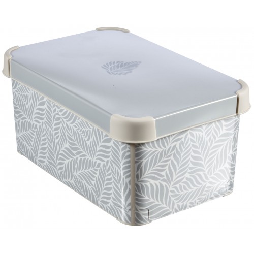 CURVER S Dekorative Aufbewahrungsbox 29,5 x 19,5 x 13,5 cm Blätter 04710-F57 CURVER S Dekorative Aufbewahrungsbox 29,5 x 19,5 x 13,5 cm Blätter 04710-F57