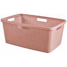 CURVER JUTE 46L Wäschekorb 59 x 39 x 26 cm, rosa 08091-204