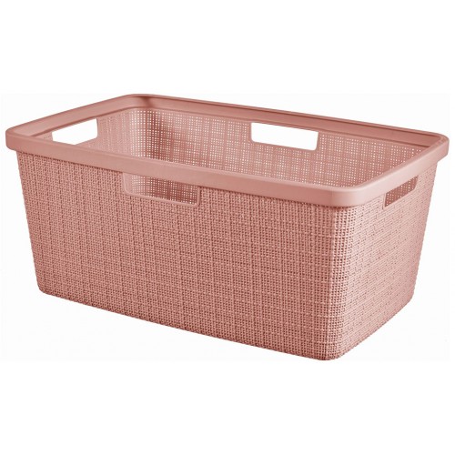 CURVER JUTE 46L Wäschekorb 59 x 39 x 26 cm, rosa 08091-204