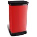 CURVER DECO BIN 50L Rechteckiger Treteimer 39 x 29 x 73 cm rot 02162-931
