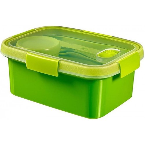 CURVER SMART TO GO 1,2L Lunchbox + Besteck & Zubehör 20x15x9cm grün 00947-Y32 CURVER SMART TO GO 1,2L Lunchbox + Besteck & Zubehör 20x15x9cm grün 00947-Y32
